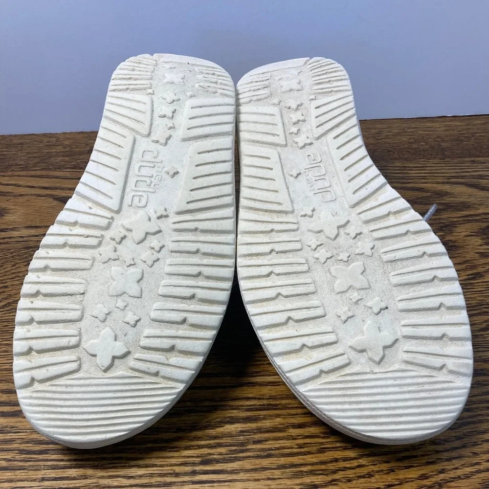 Hey Dude Wendy Youth Linen Grey Slip On Loafers Shoes Size US Y4 L5 EU 36